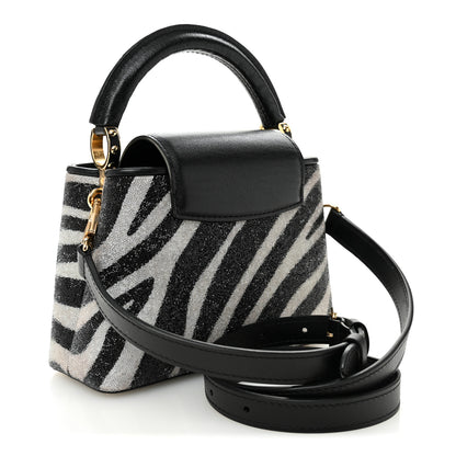 Louis Vuitton Swarovski Calfskin Capucines Mini Zebra 3 of 9