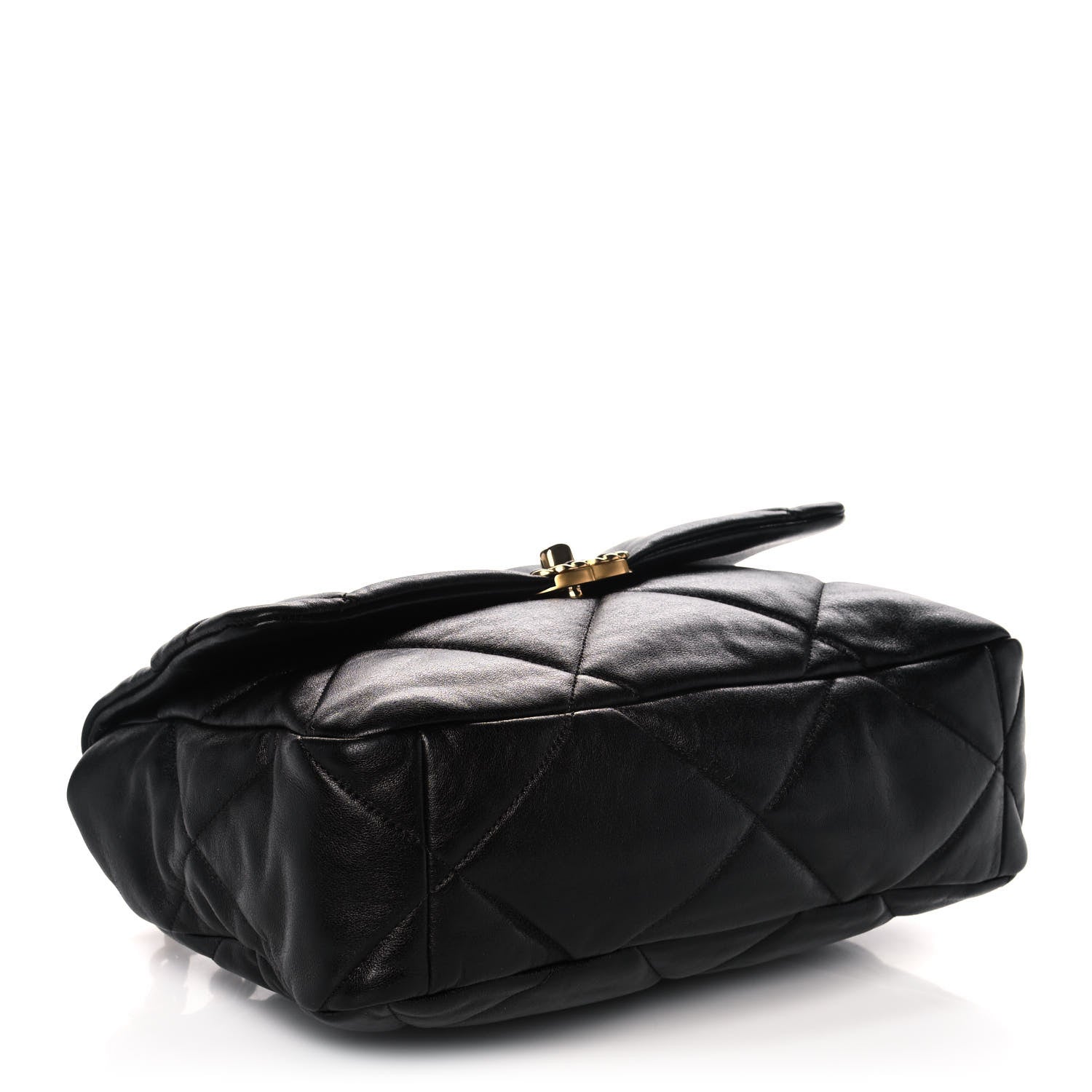 Chanel Goatskin Quilted Large Chanel 19 Flap Black 4 of 15