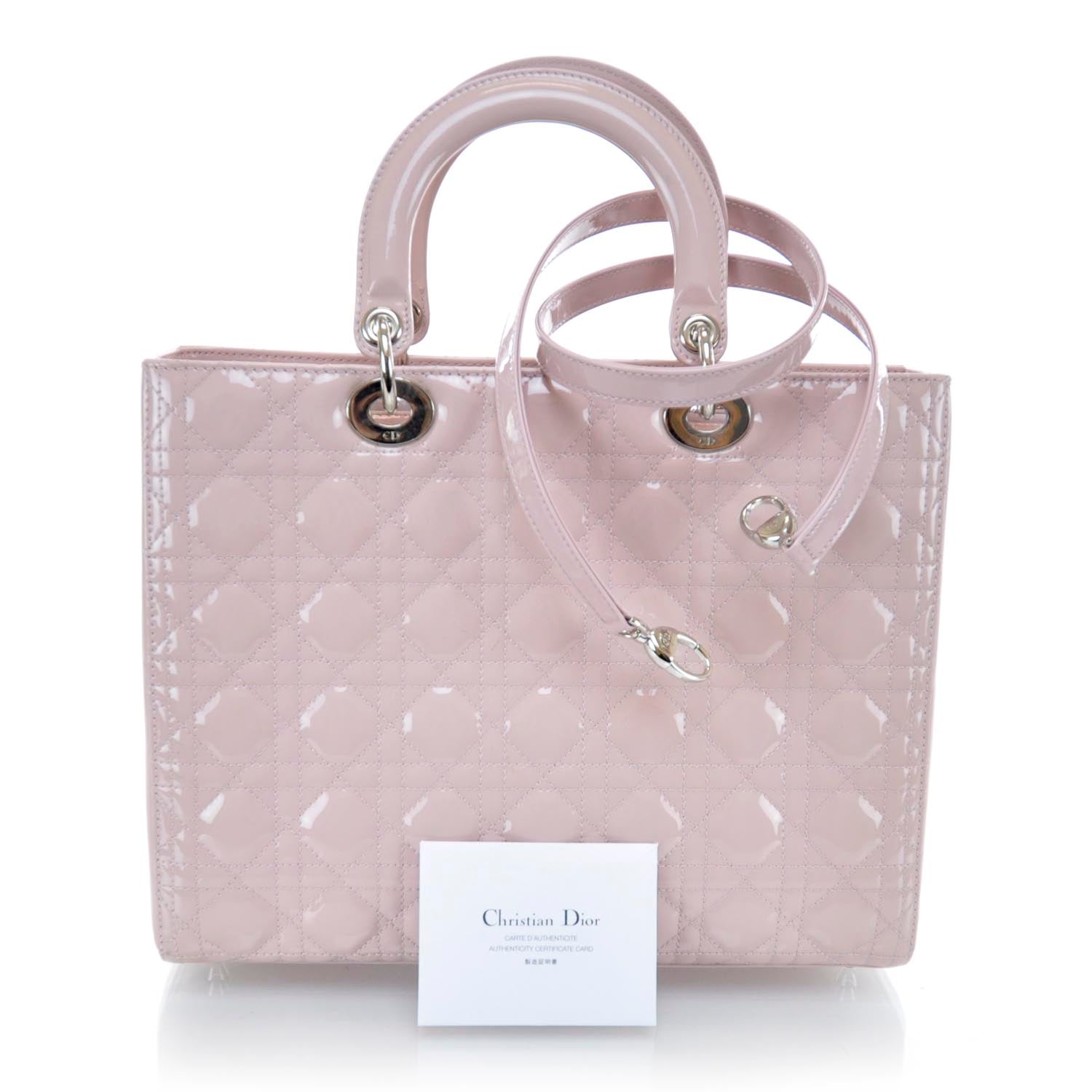 Christian Dior Patent Cannage Large Lady Dior Pink 3 of 9