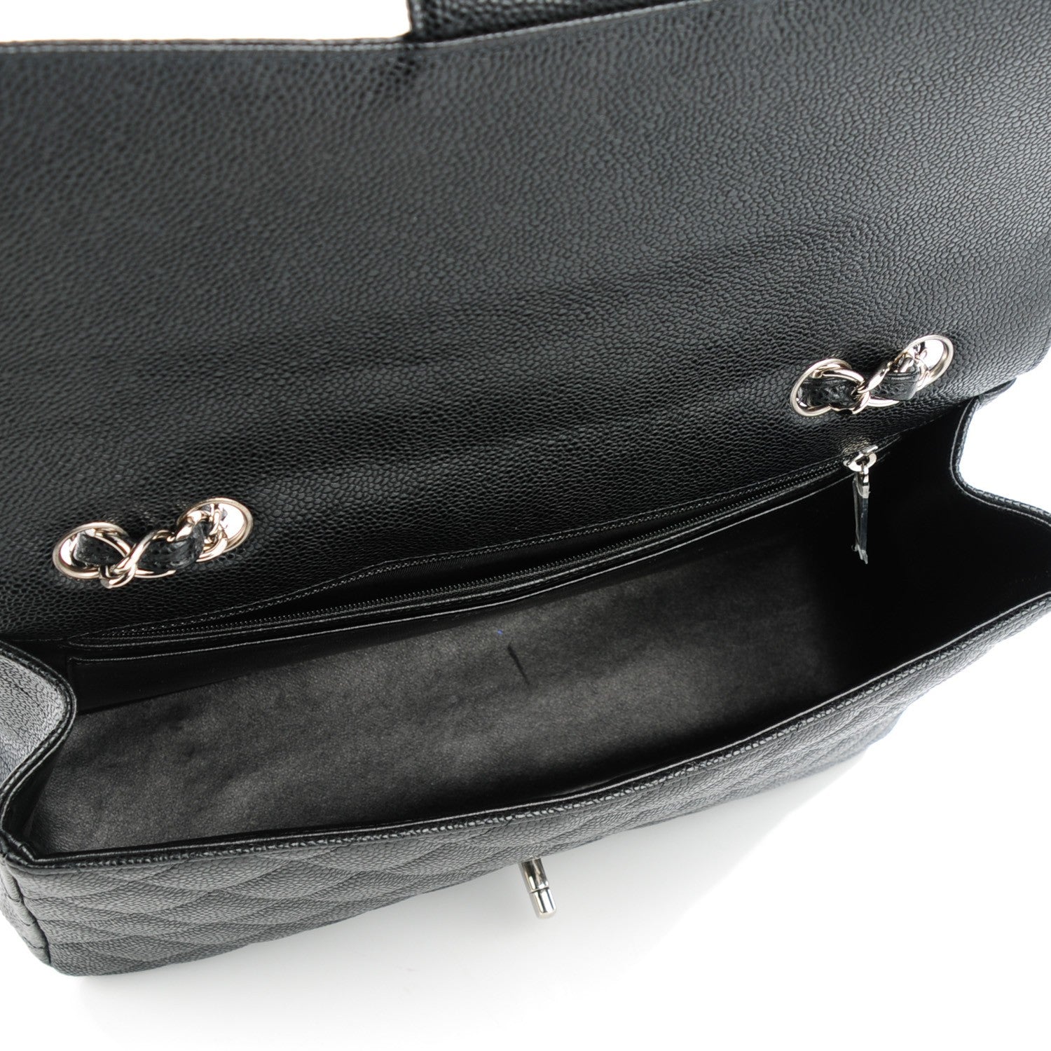 Chanel Caviar Quilted Jumbo Single Flap Black 5 of 8