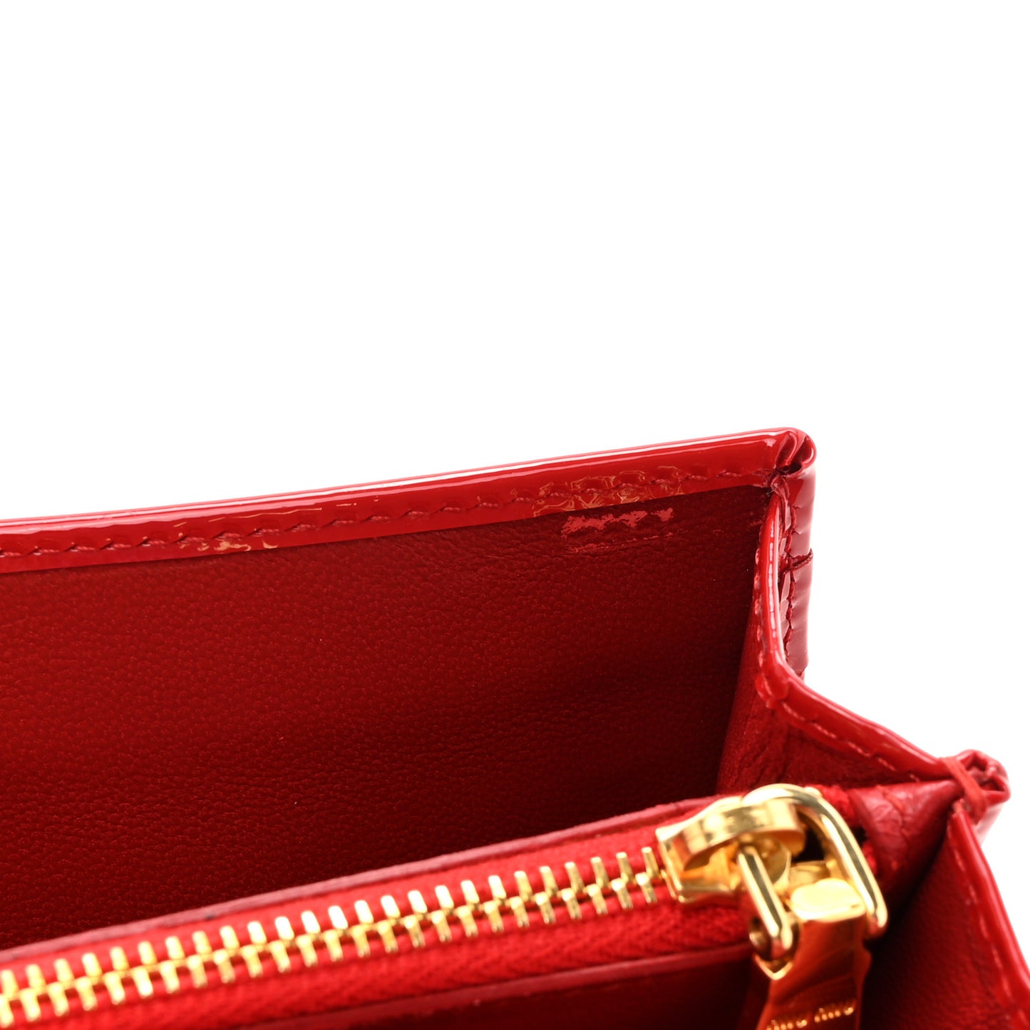 Vernice Madras Wallet On Chain Rosso