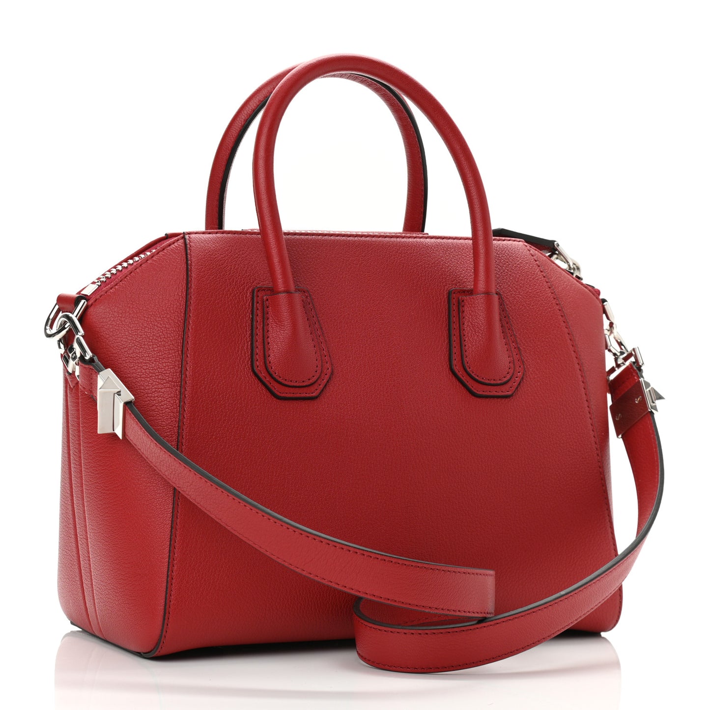 Sugar Goatskin Small Antigona Vermillon
