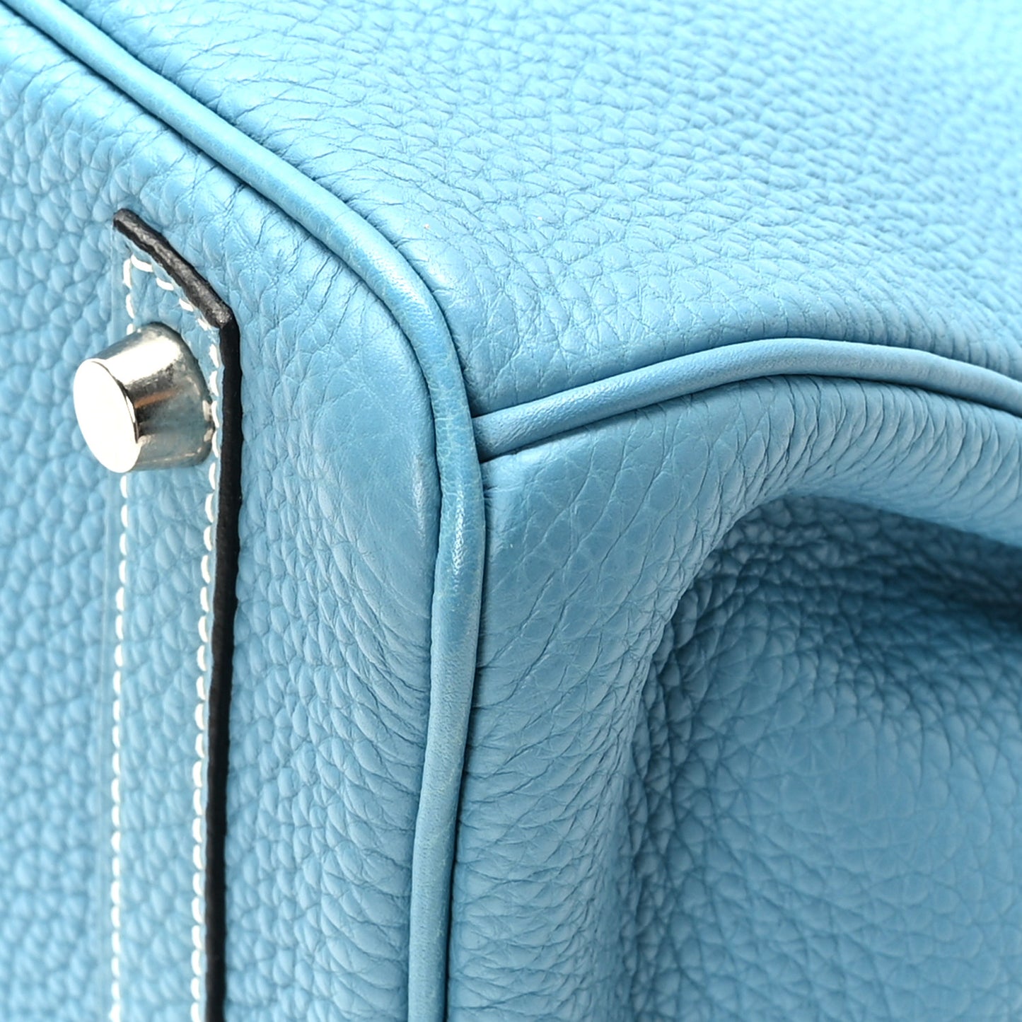Taurillon Clemence Birkin 30 Blue Jean