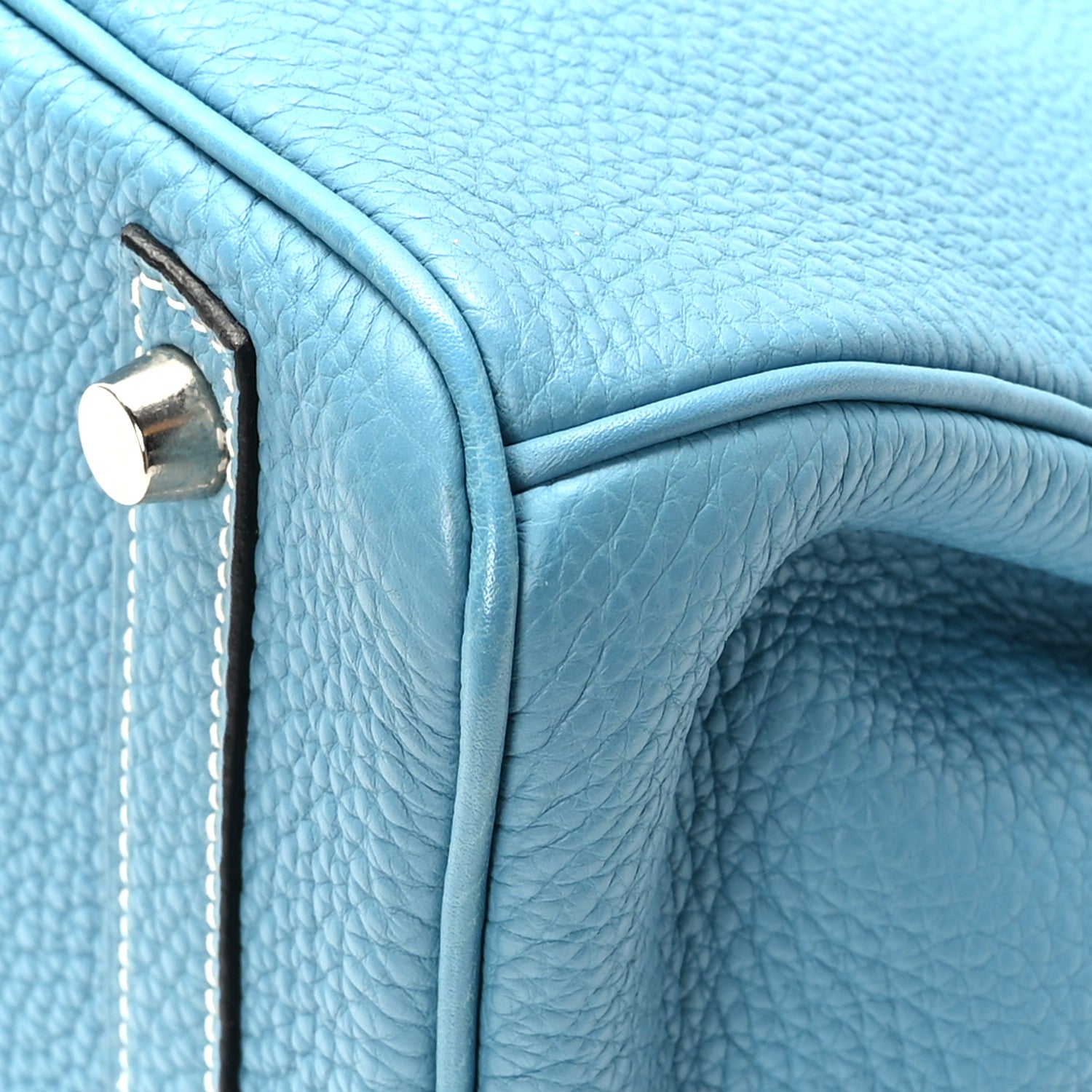 Hermes Taurillon Clemence Birkin 30 Blue Jean 11 of 11