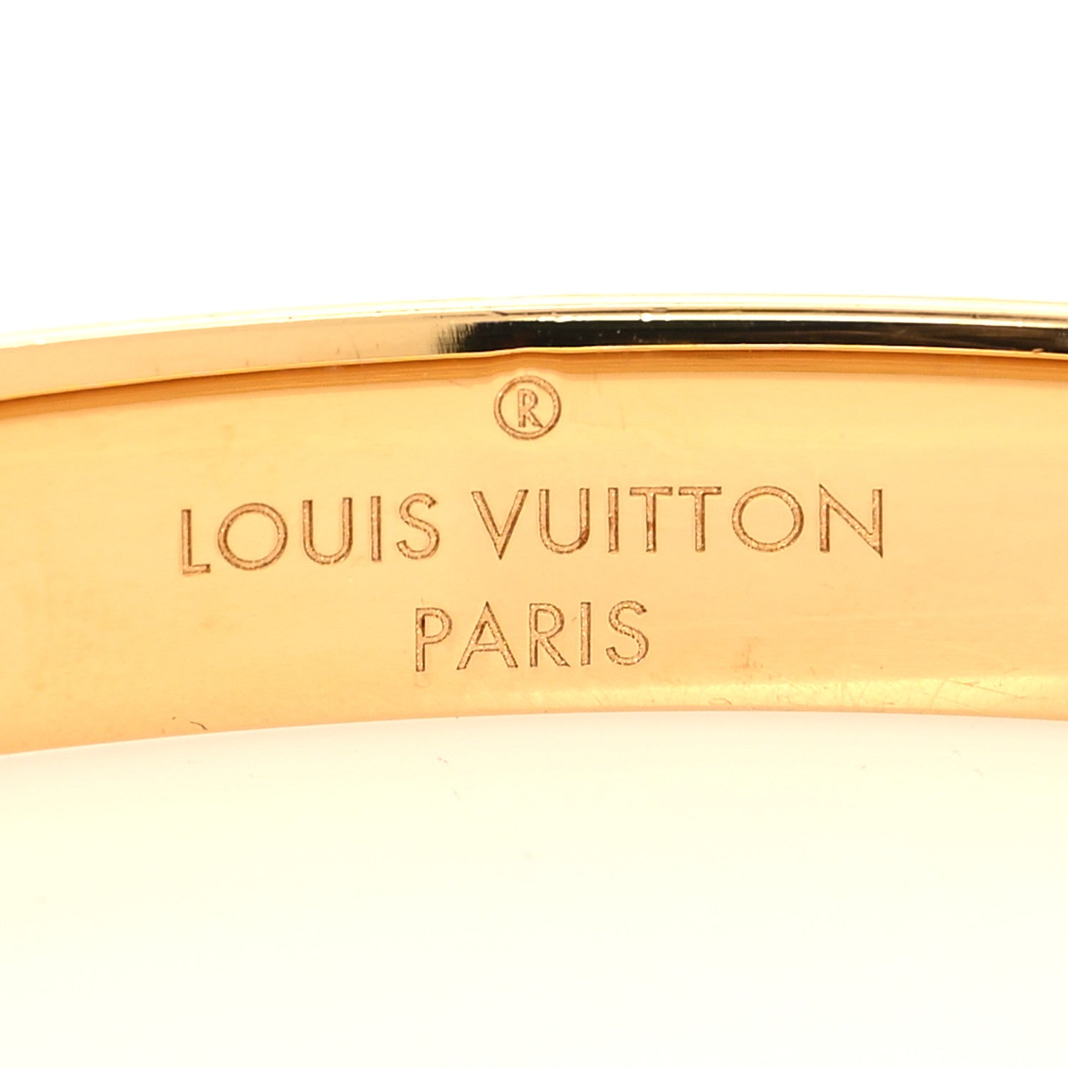 Louis Vuitton Brass Monogram Nanogram Cuff S Gold 5 of 6