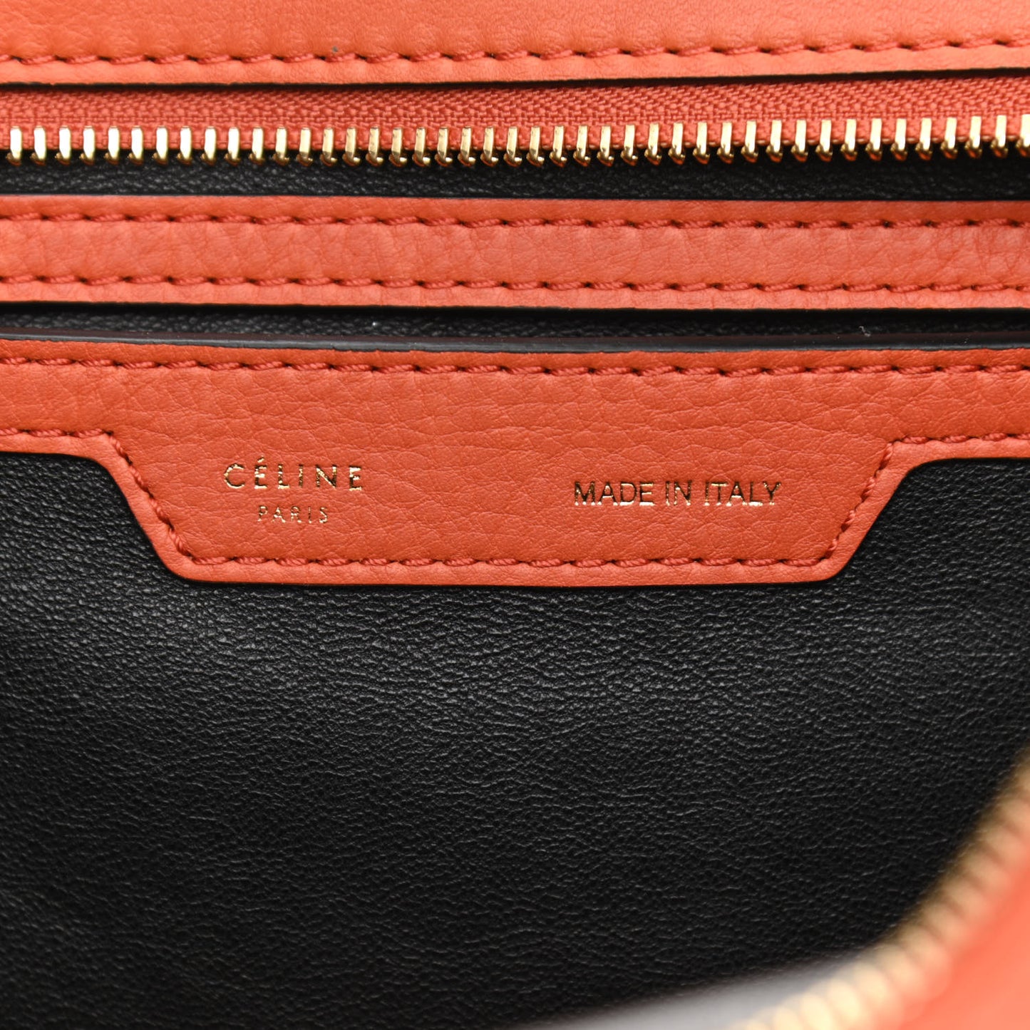 Calfskin Suede Medium Trapeze Orange