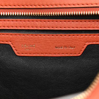 Celine Calfskin Suede Medium Trapeze Orange 6 of 10