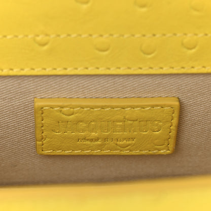 Jacquemus Calfskin Ostrich Embossed Le Bambino Yellow 6 of 9
