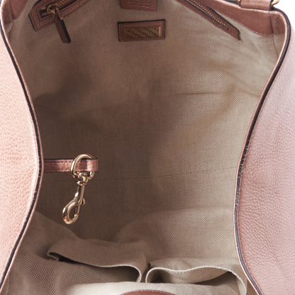 Gucci Metallic Pebbled Calfskin Medium Soho Shoulder Bag Pink 6 of 8