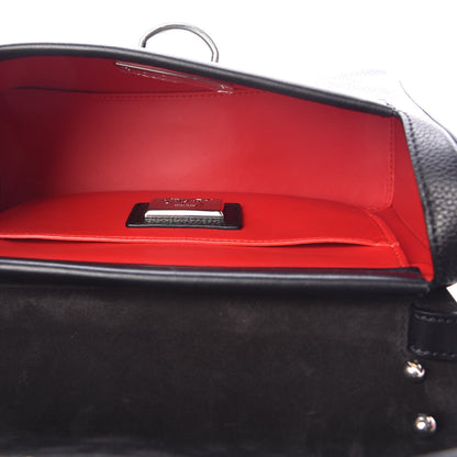 Christian Louboutin Pebbled Calfskin Small Rubylou Shoulder Bag Black 6 of 9