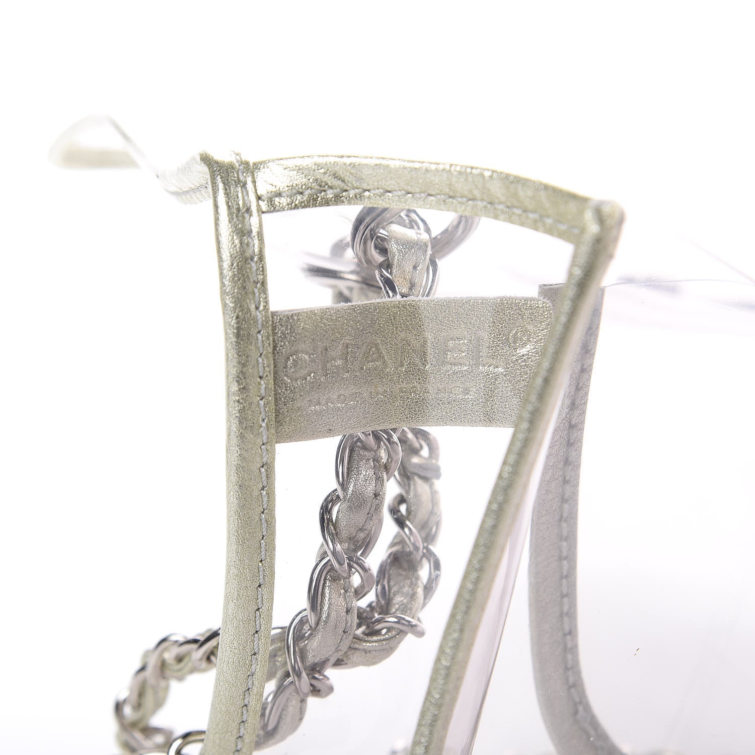 Chanel Lambskin Vinyl Large Naked Flap Silver 6 of 9