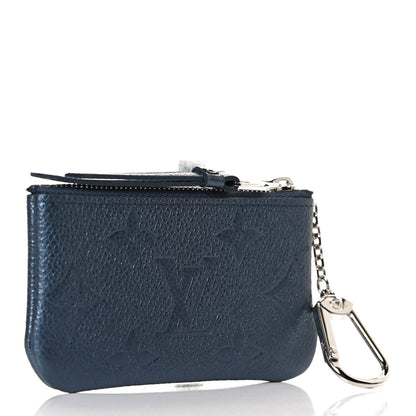 Louis Vuitton Metallic Empreinte Monogram Giant Key Pouch Navy Nacre 3 of 8