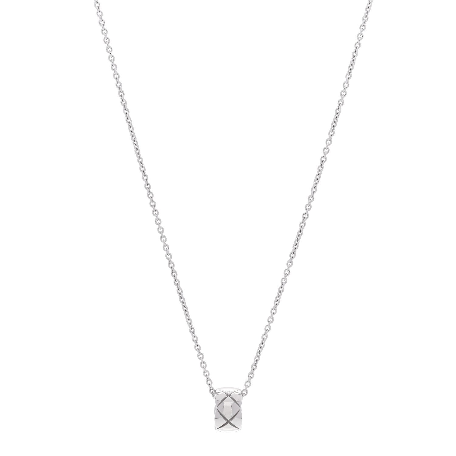 Chanel 18K White Gold Coco Crush Pendant Necklace 1 of 6