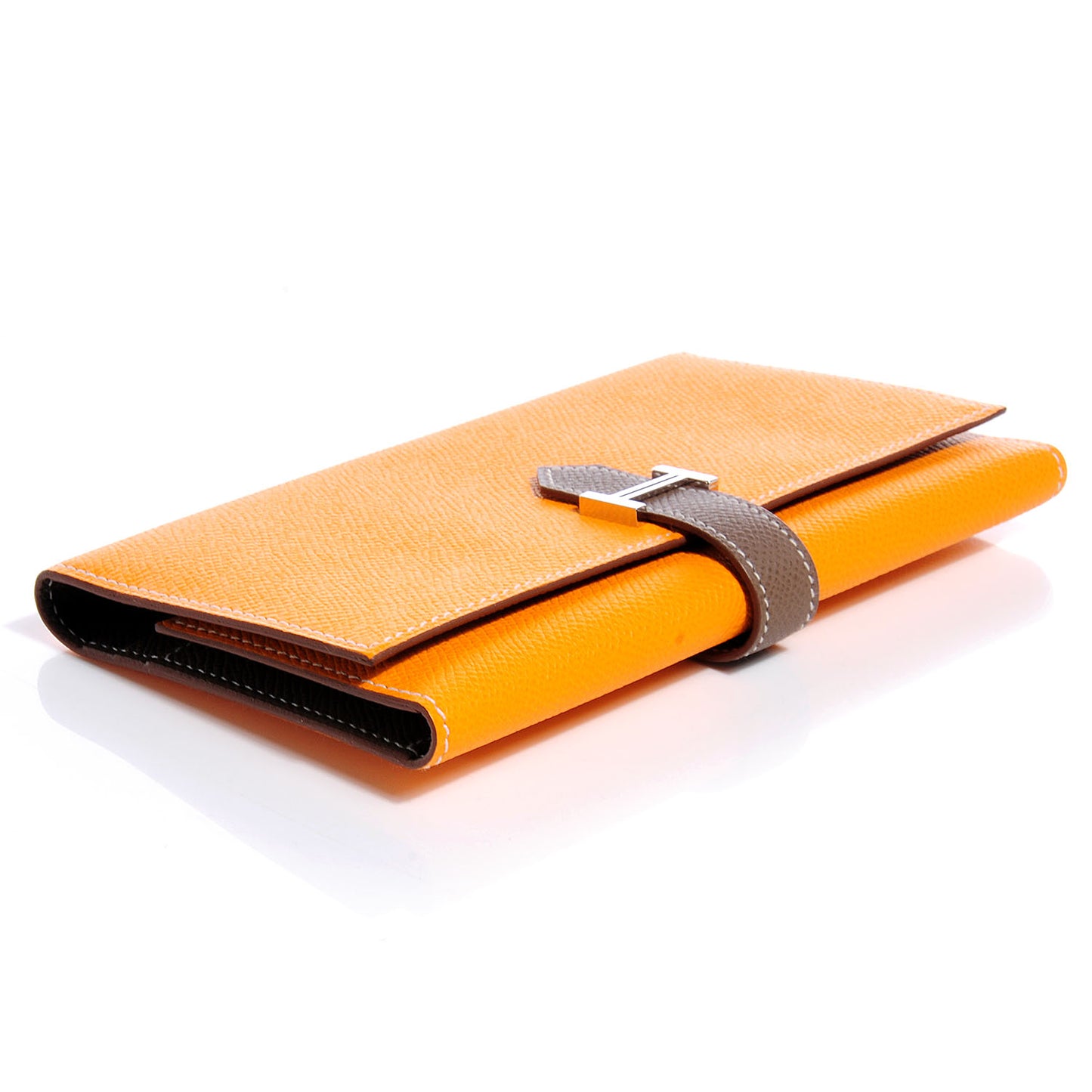Epsom Bi Color Tri-Fold Bearn Wallet Jaune D or Etoupe