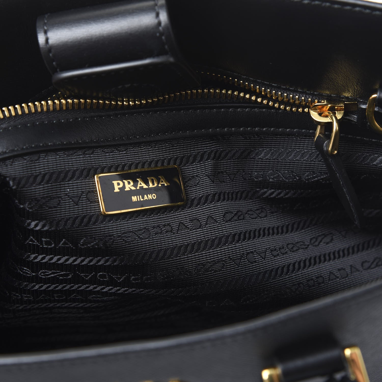 Prada Saffiano Soft Calfskin Zippered Tote Black 5 of 8