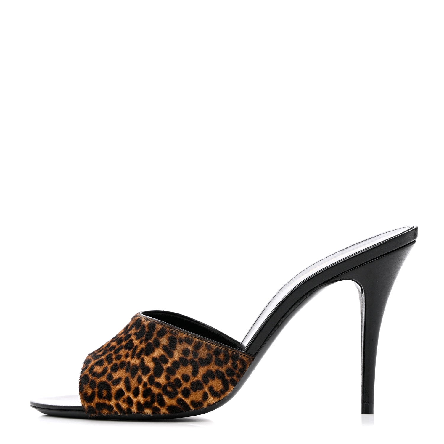 Saint Laurent Pony Hair Leopard Print Sexy 95mm Pumps 38.5 Natural Black 1 of 13