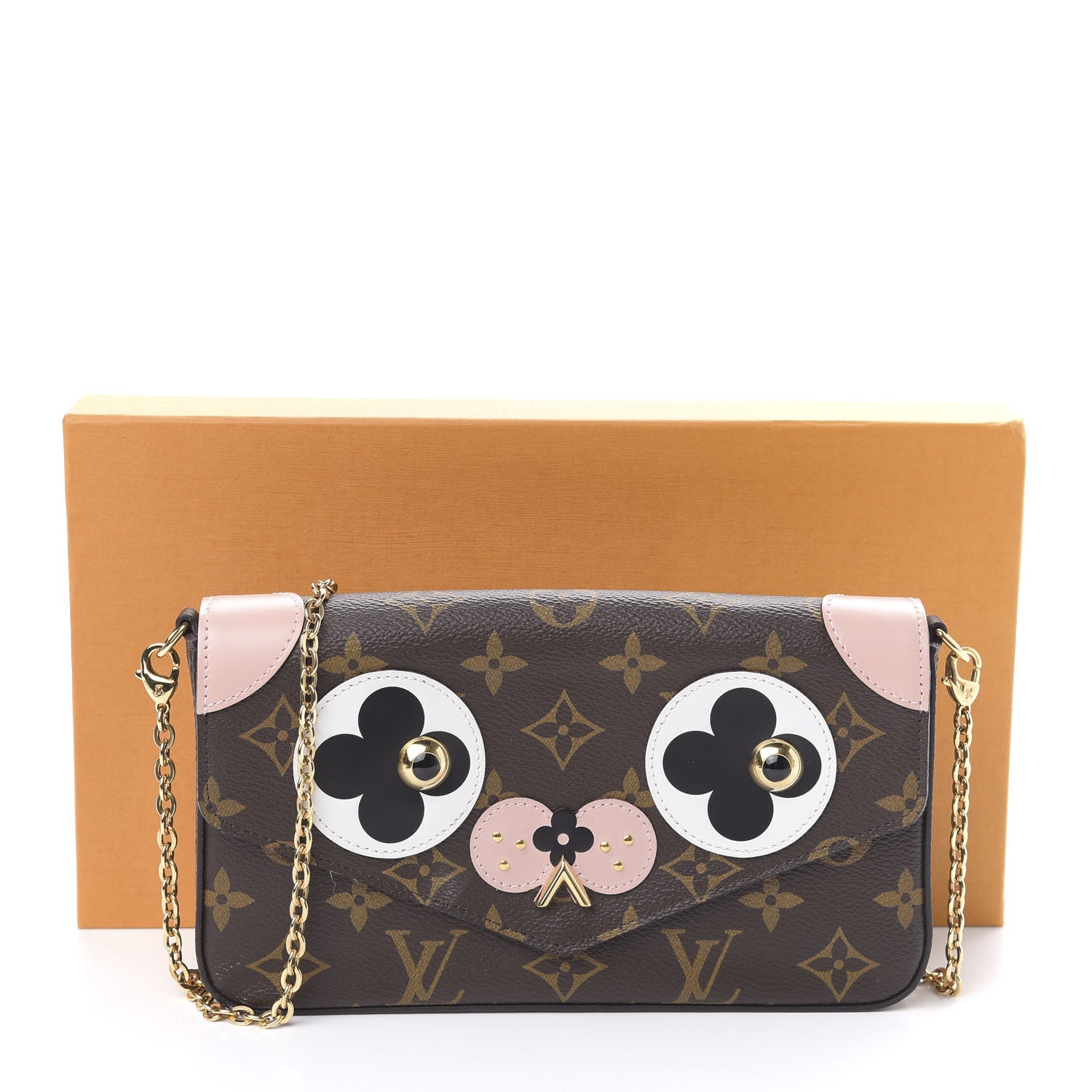 Louis Vuitton Monogram Valentine Dog Pochette Felicie Chain Wallet 12 of 12