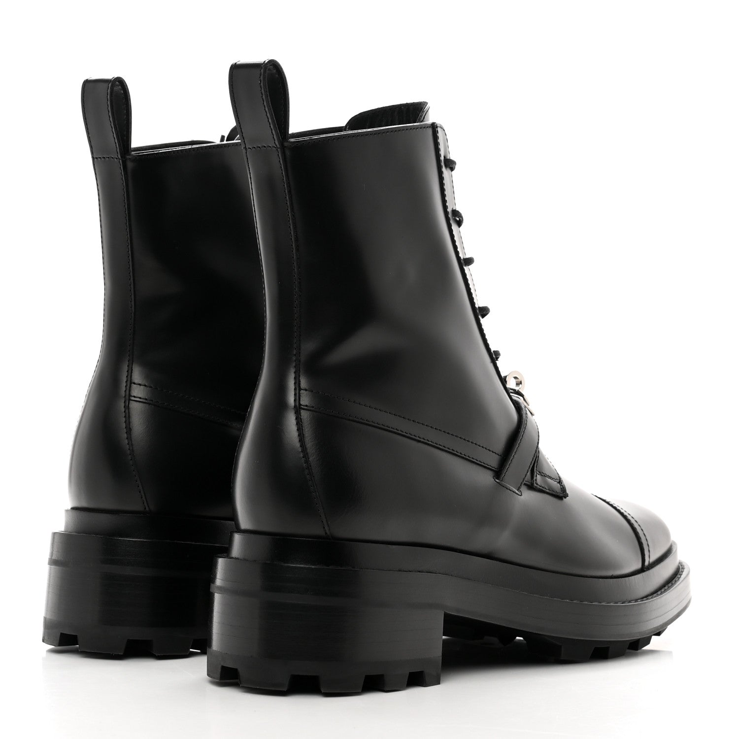 Hermes Glossed Calfskin Funk Ankle Boots 38 Black 4 of 9