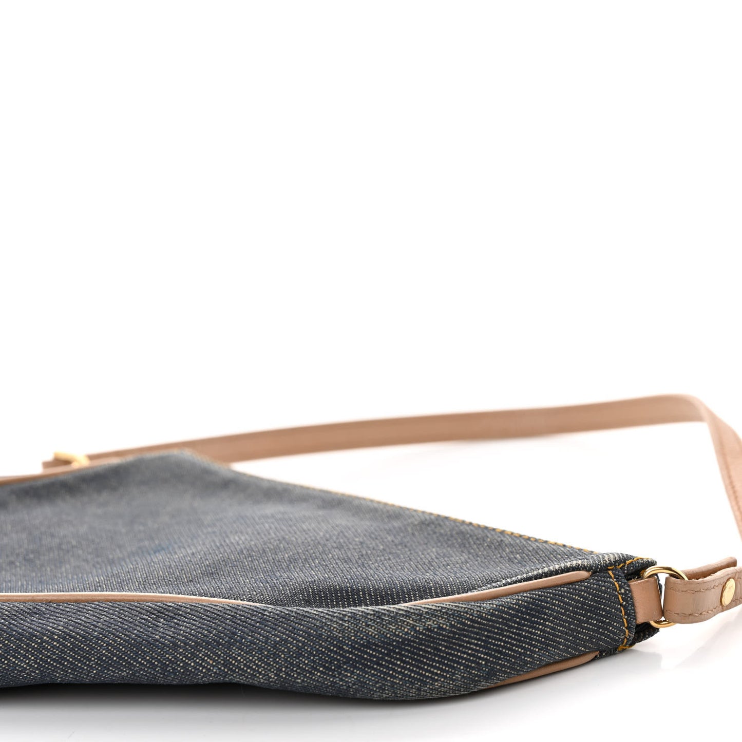 Denim Mini Saddle Pochette Navy