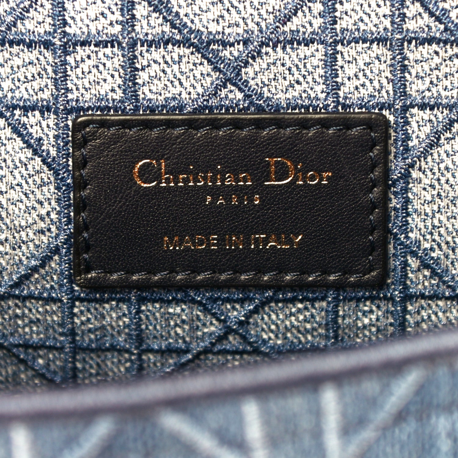 Christian Dior Denim Cannage Small Caro Bag Blue 5 of 9