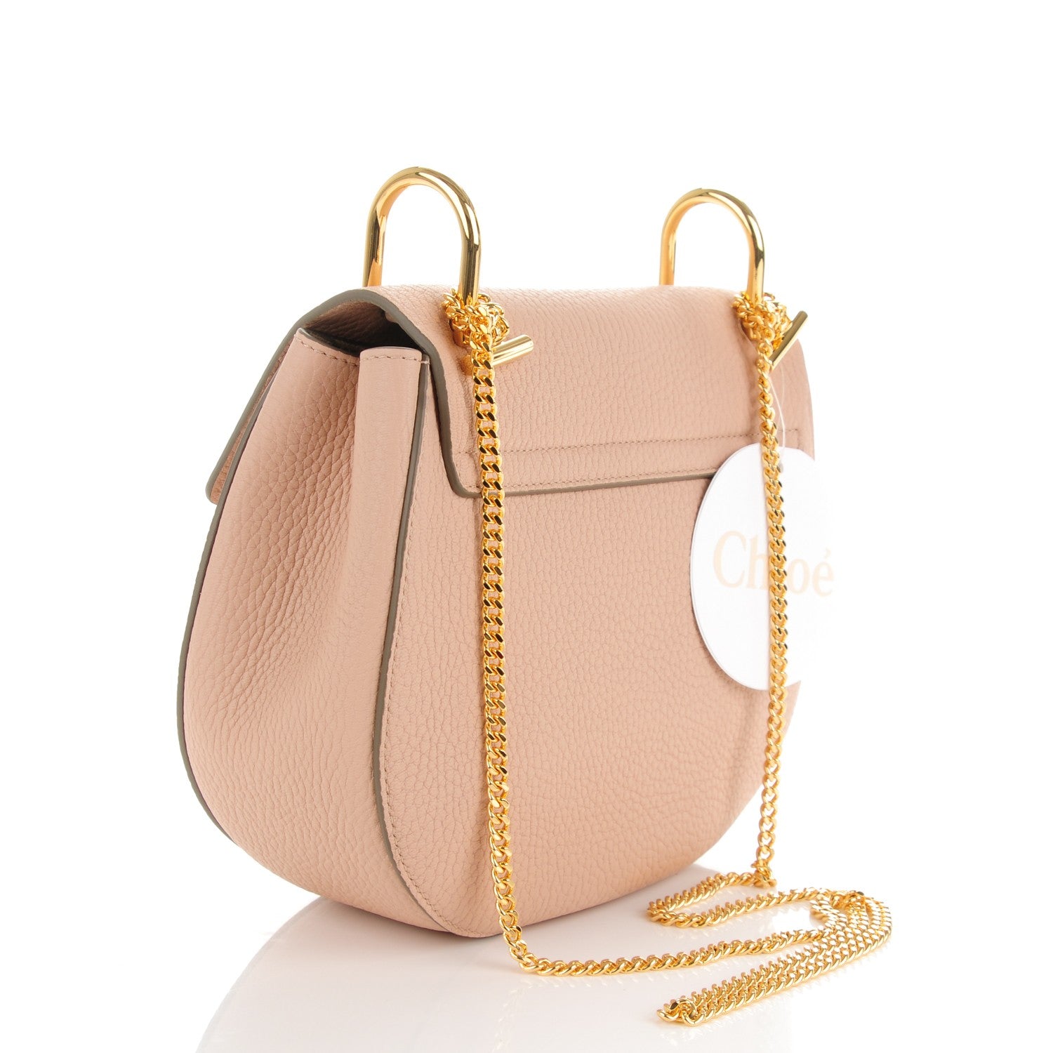 Chloe Grained Lambskin Drew Shoulder Bag Cement Pink 3 of 6