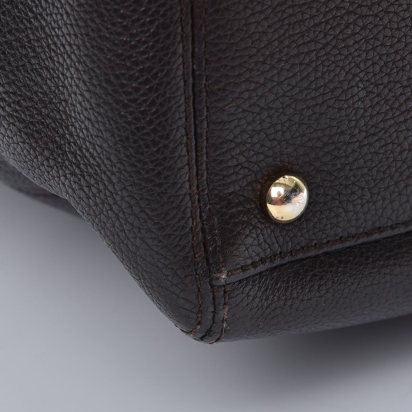 Calfskin Tall Cerf Tote Brown