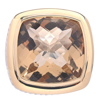 David Yurman Sterling Silver 18K Yellow Gold Champagne Citrine 18mm Albion Statement Ring 56 7.5 1 of 5
