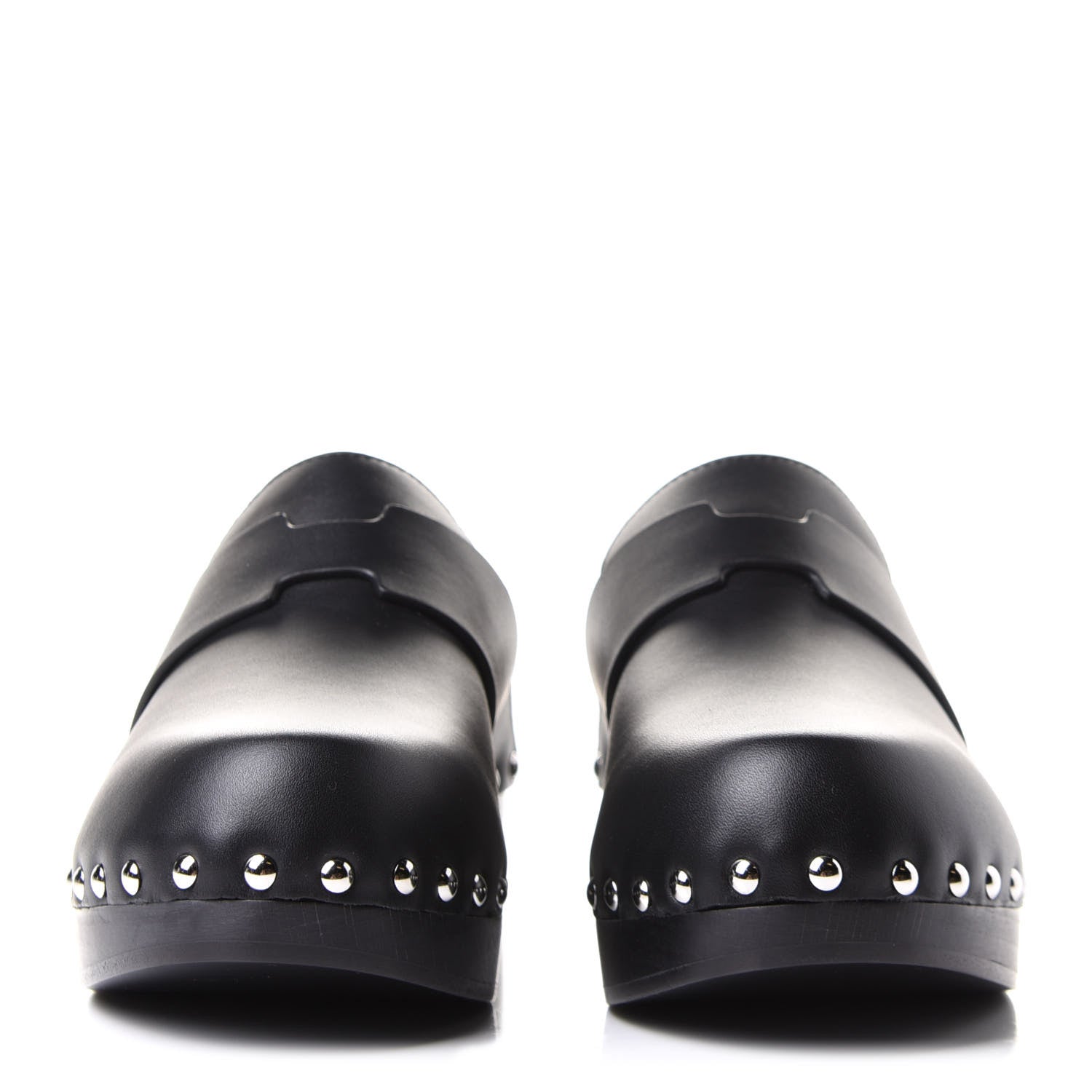 Hermes Calfskin Calya Mules 37 Black 2 of 9