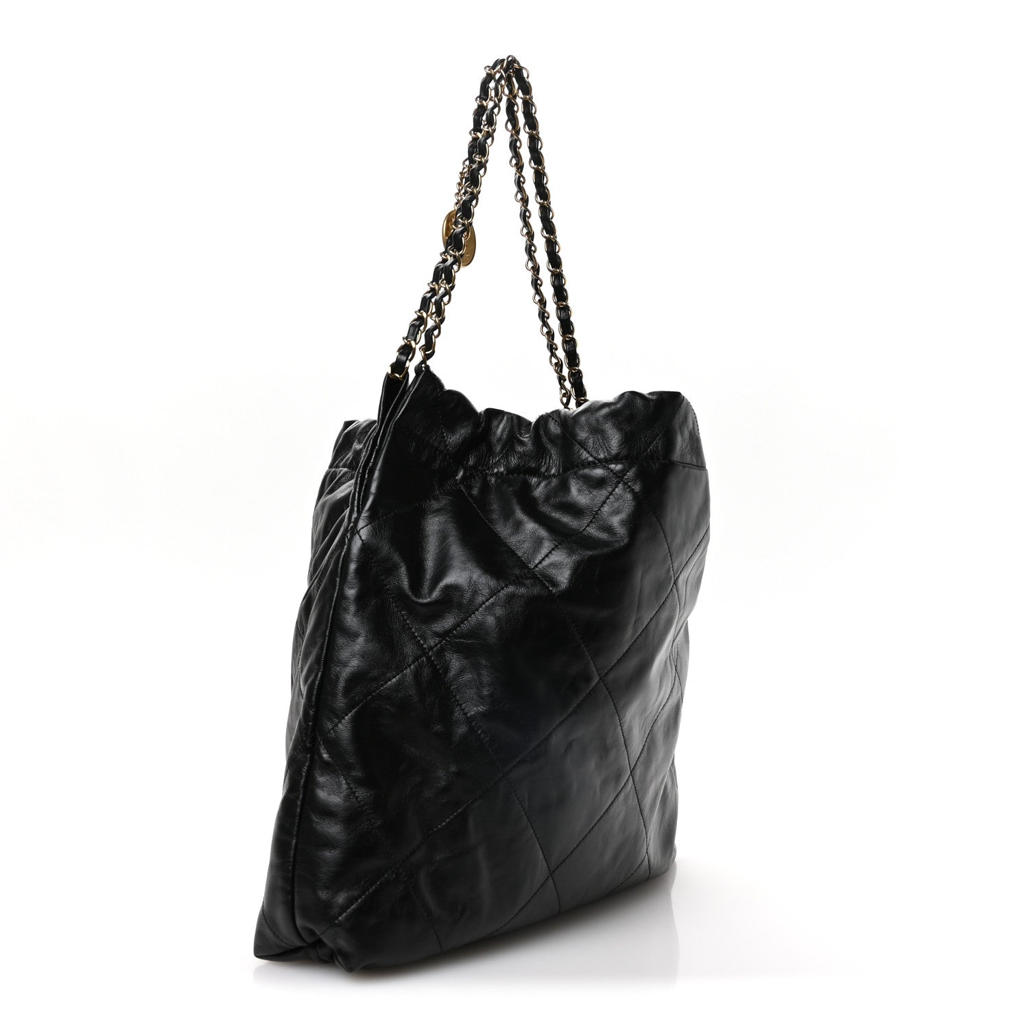 Chanel Shiny Calfskin Quilted Chanel 22 Black 4 of 11