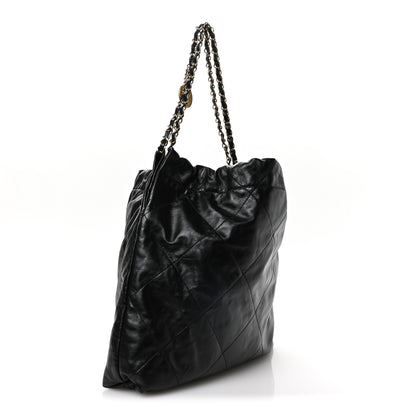 Chanel Shiny Calfskin Quilted Chanel 22 Black 4 of 11