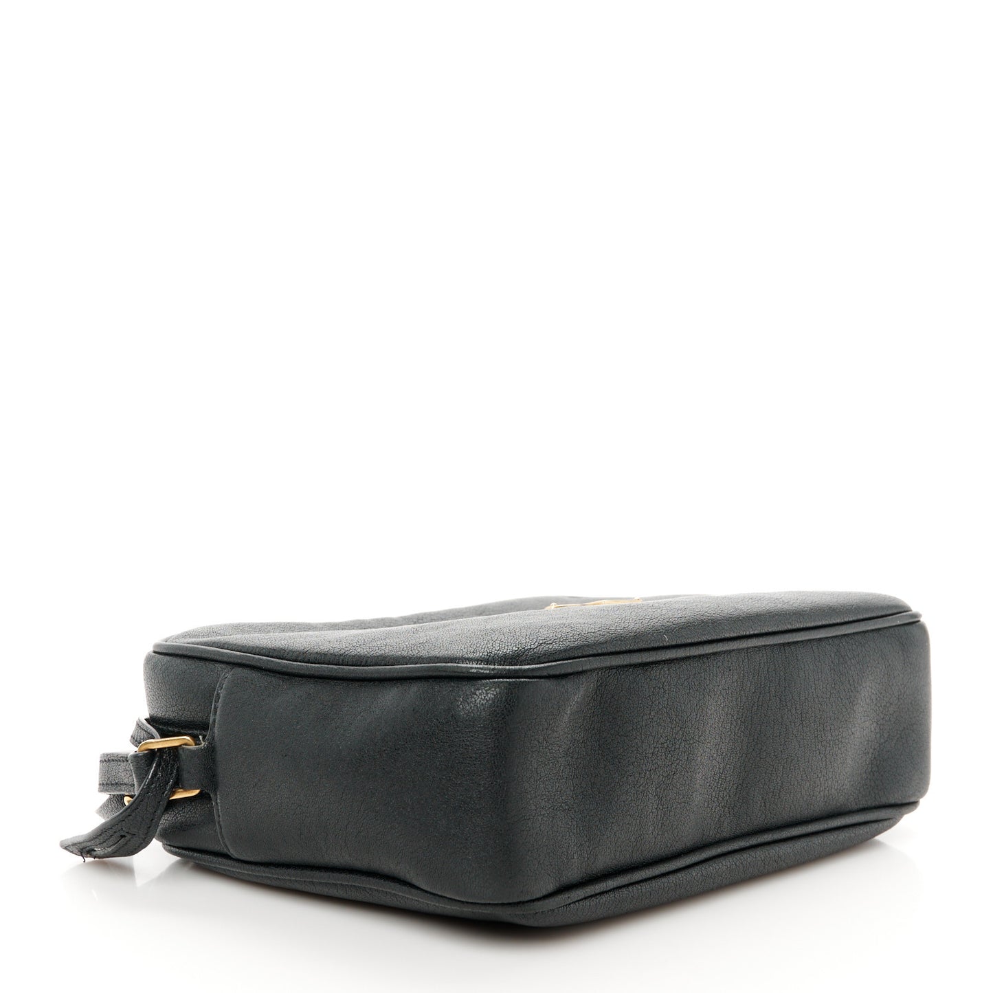 Grained Lambskin Monogram Lou Camera Bag Black