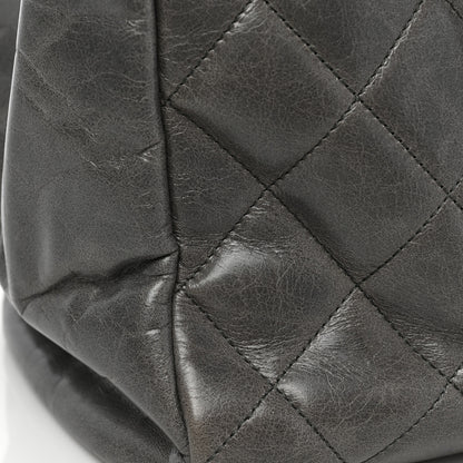 Chanel Glazed Calfskin Quilted Large CC Delivery Tote Grey 10 of 11