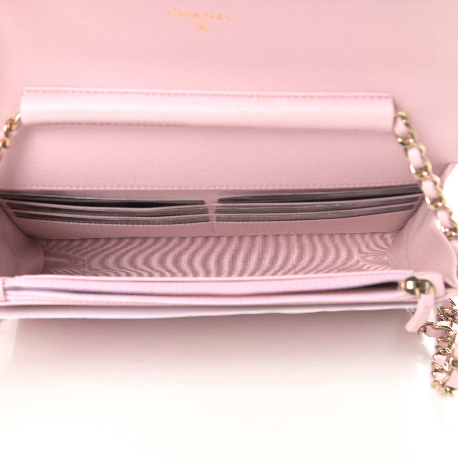 Chanel Caviar Quilted Coco Candy Wallet On Chain WOC Light Pink 5 of 11