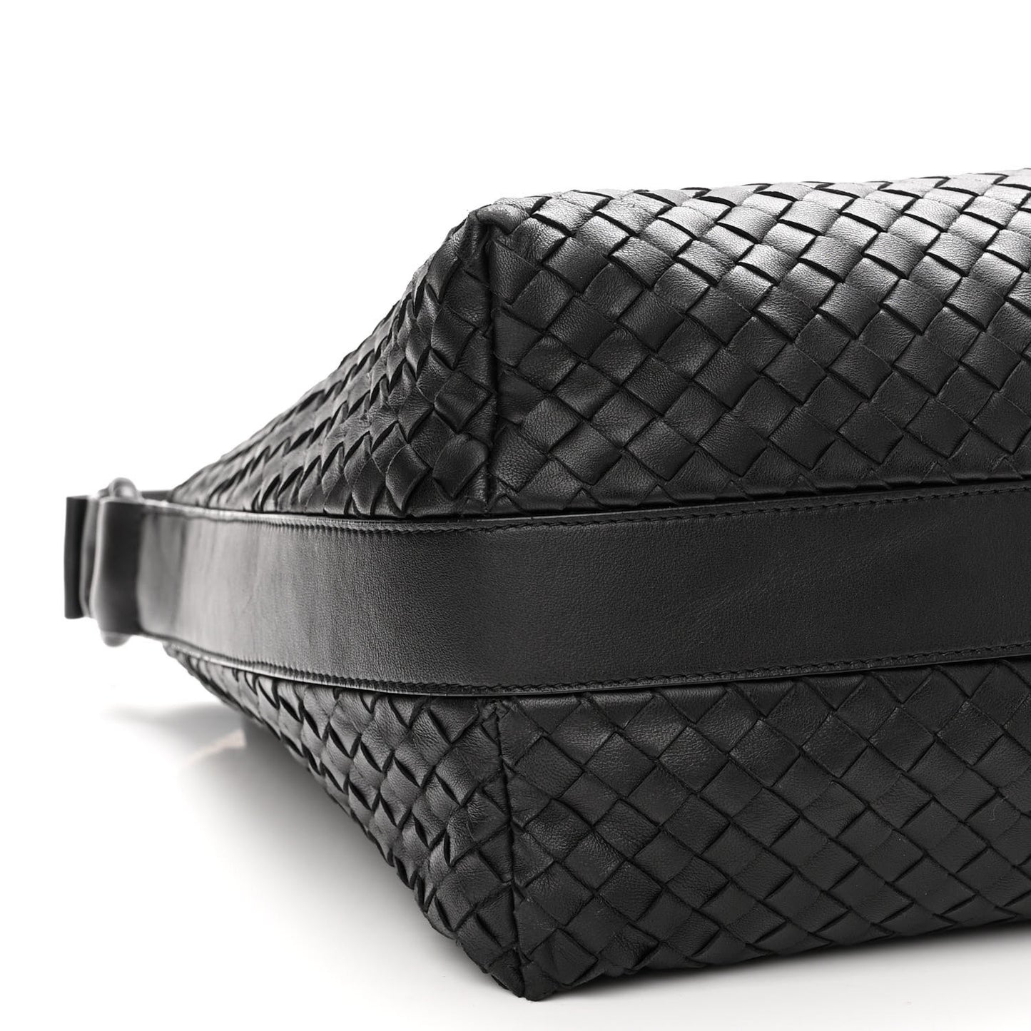 Nappa Intrecciato Shoulder Bag Black
