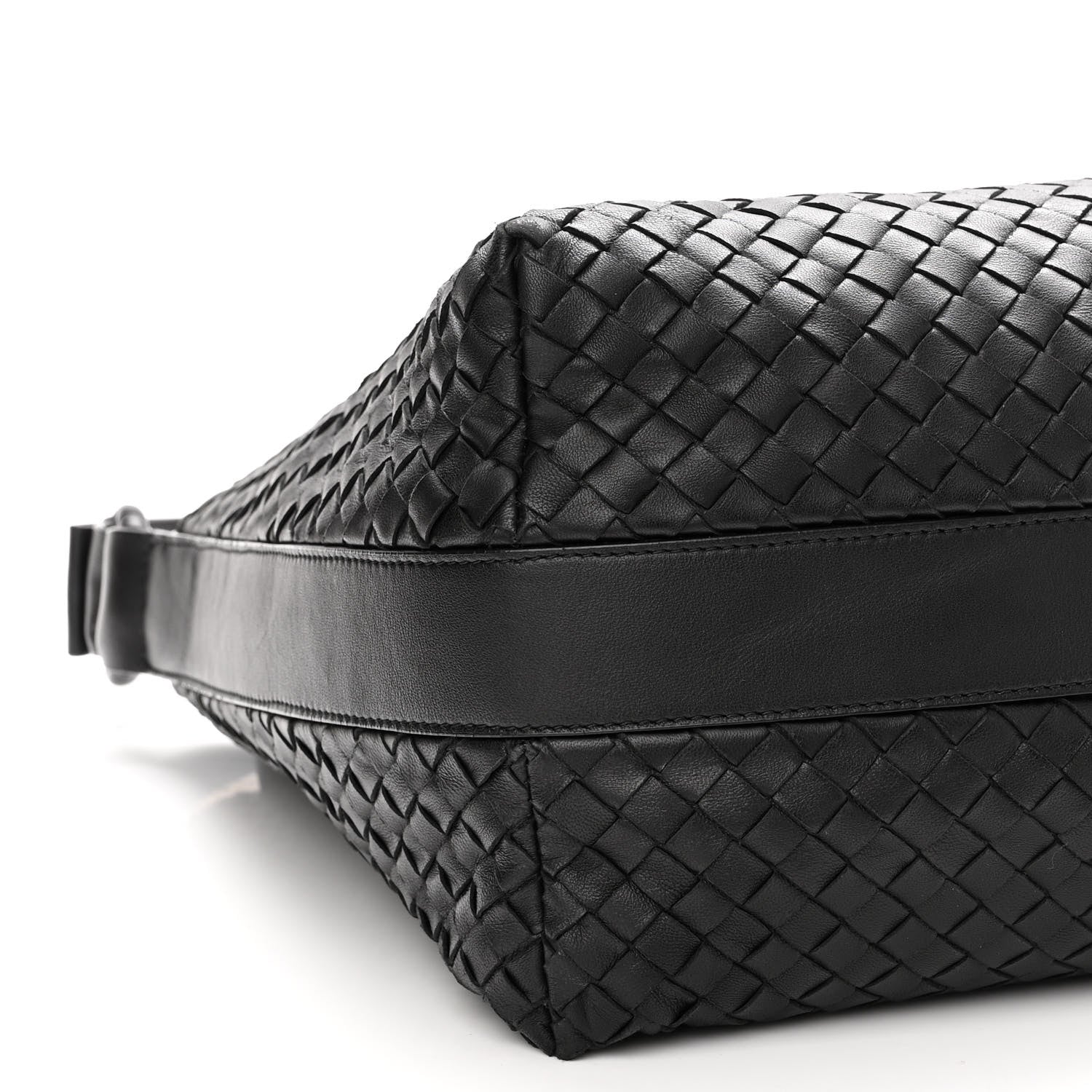 Bottega Veneta Nappa Intrecciato Shoulder Bag Black 7 of 9