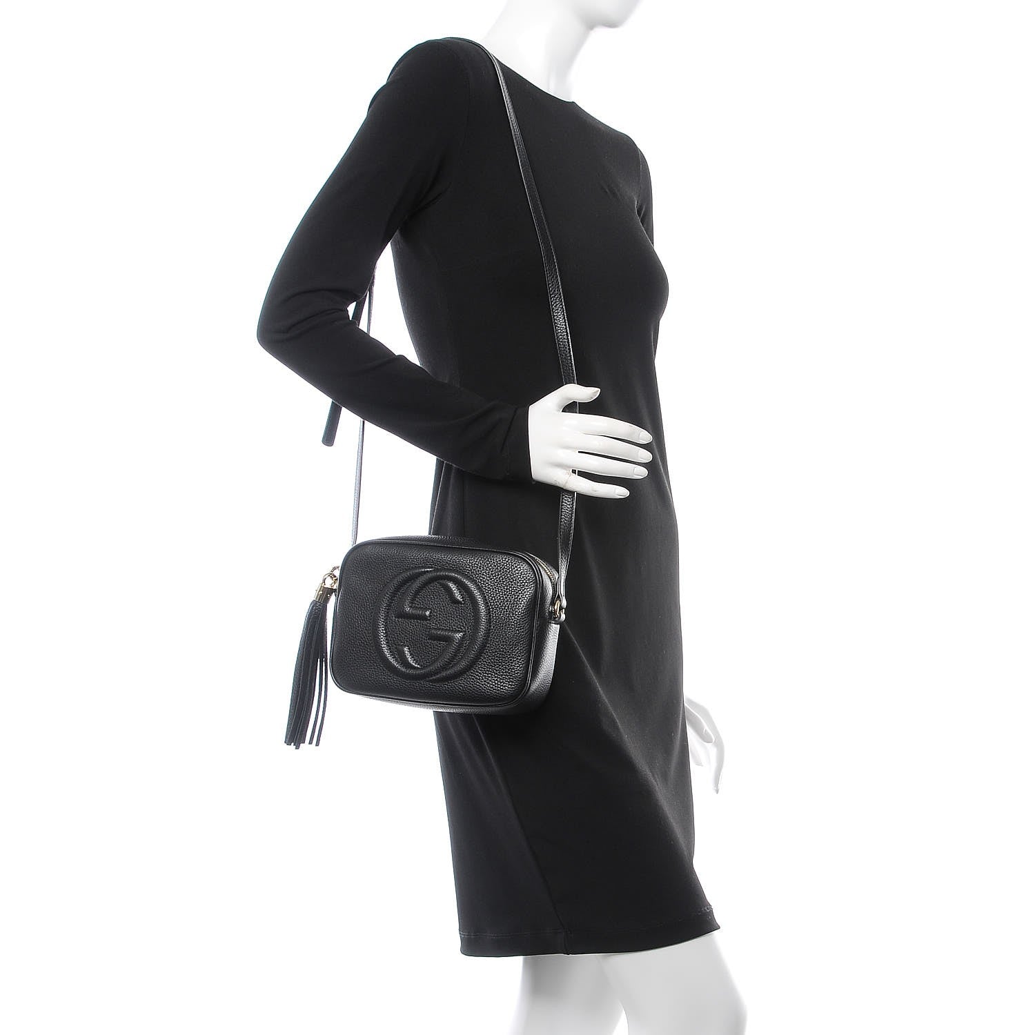 Gucci Pebbled Calfskin Small Soho Disco Bag Black 2 of 7
