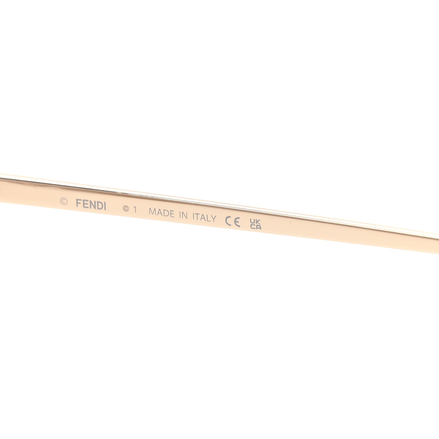 Metal Crystal Fendi First Oval Sunglasses FE4075US Gold Pink