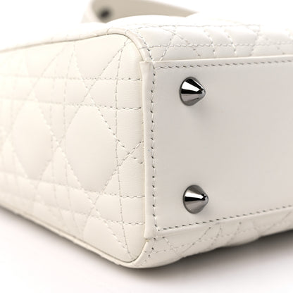Christian Dior Lambskin Cannage Small My ABCDior Lady Dior White 7 of 9