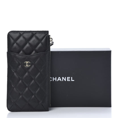 Chanel Caviar Quilted Classic Flat Wallet Pouch Black 8 of 8