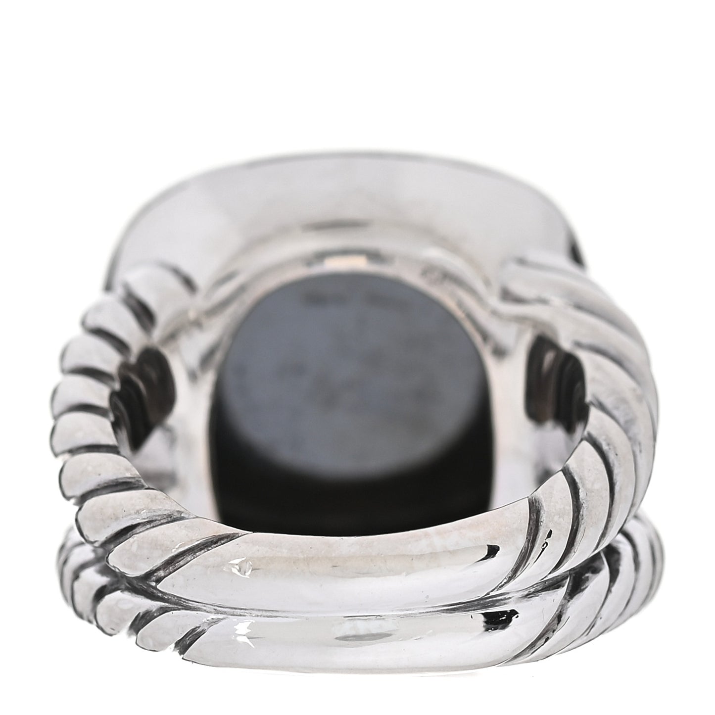 Sterling Silver Hematine 14mm Albion Ring 52 6