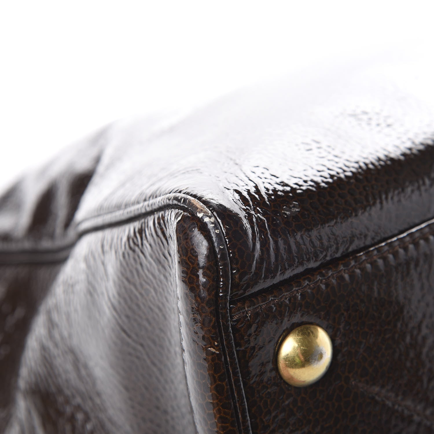 Saint Laurent Patent Medium Majorelle Brown 11 of 16