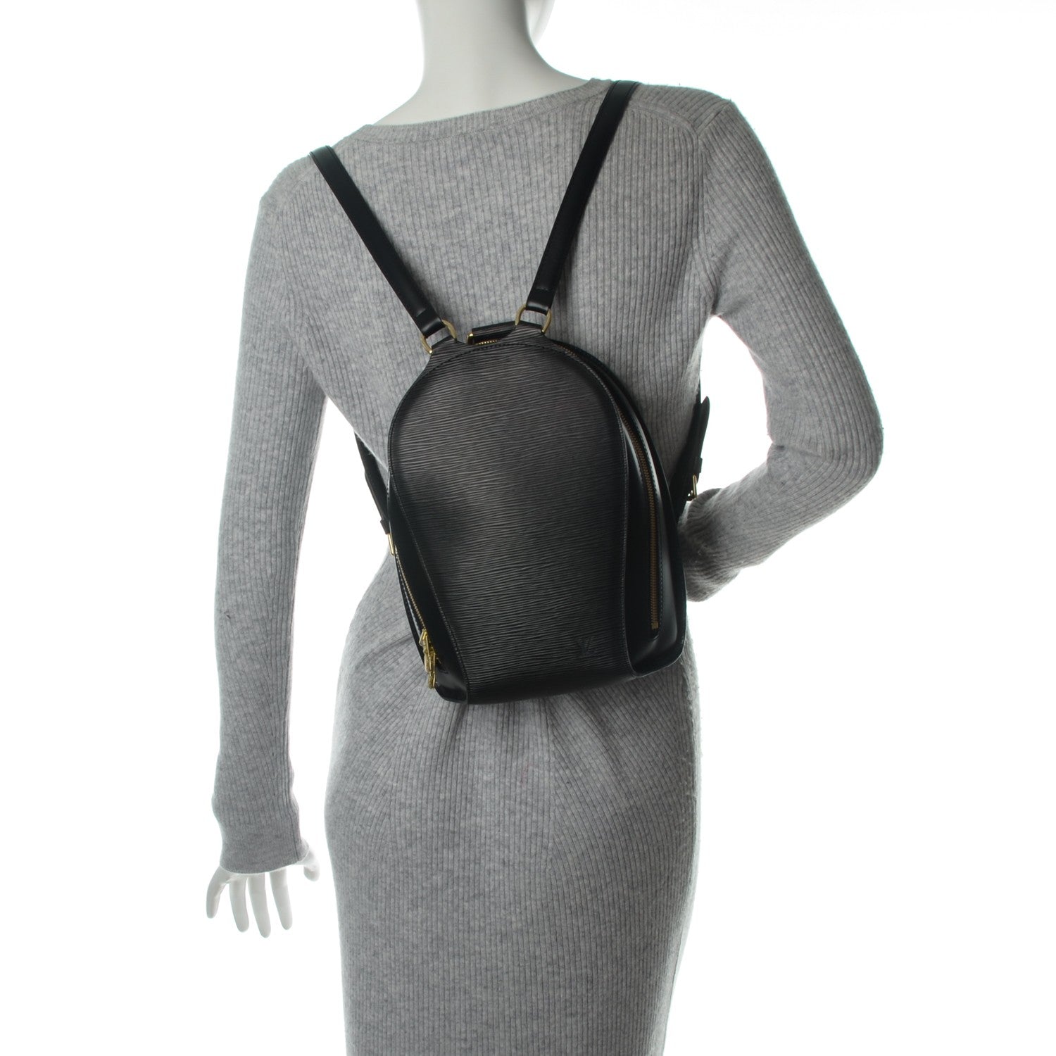 Louis Vuitton Epi Mabillon Backpack Black 2 of 7