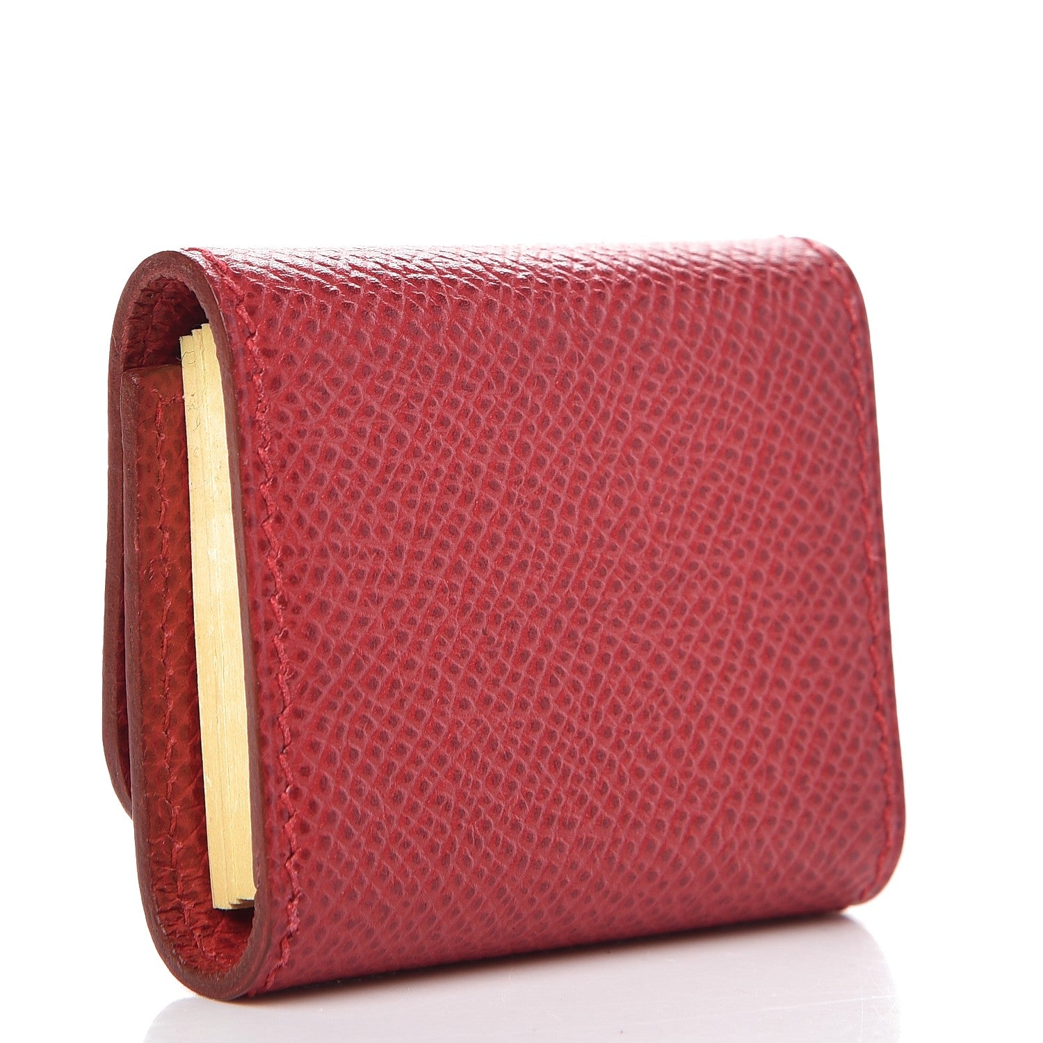 Hermes Courchevel Post It Notepad Holder PM Rouge Vif 3 of 6
