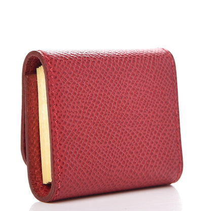 Hermes Courchevel Post It Notepad Holder PM Rouge Vif 3 of 6