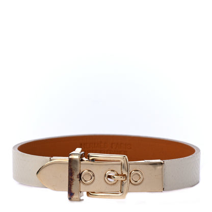 Hermes Epsom Java 10 Bracelet M White 1 of 7