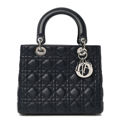 Christian Dior Lambskin Cannage Medium Lady Dior Navy Blue 1 of 4