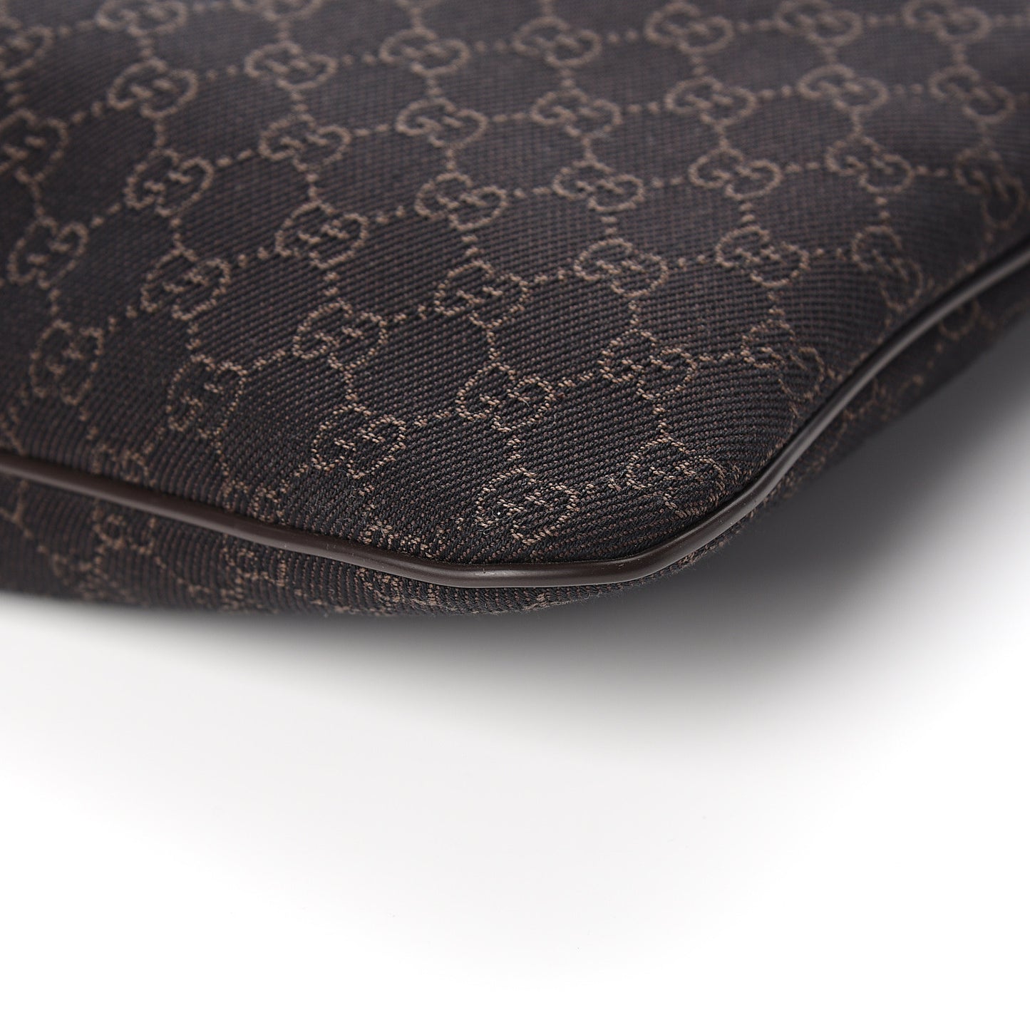 Denim Monogram Messenger Bag Dark Brown