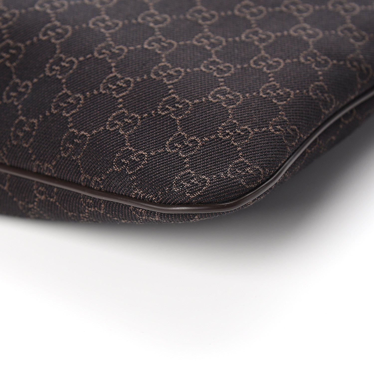 Gucci Denim Monogram Messenger Bag Dark Brown 8 of 9
