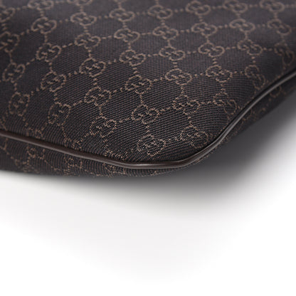 Gucci Denim Monogram Messenger Bag Dark Brown 8 of 9