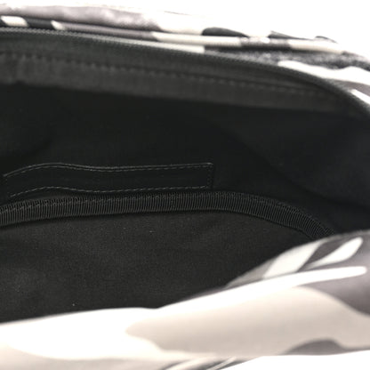 Balenciaga Distressed Nylon Canvas Camo Logo Explorer Beltpack Black White Gray 5 of 11